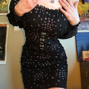 Topshop star mesh dress